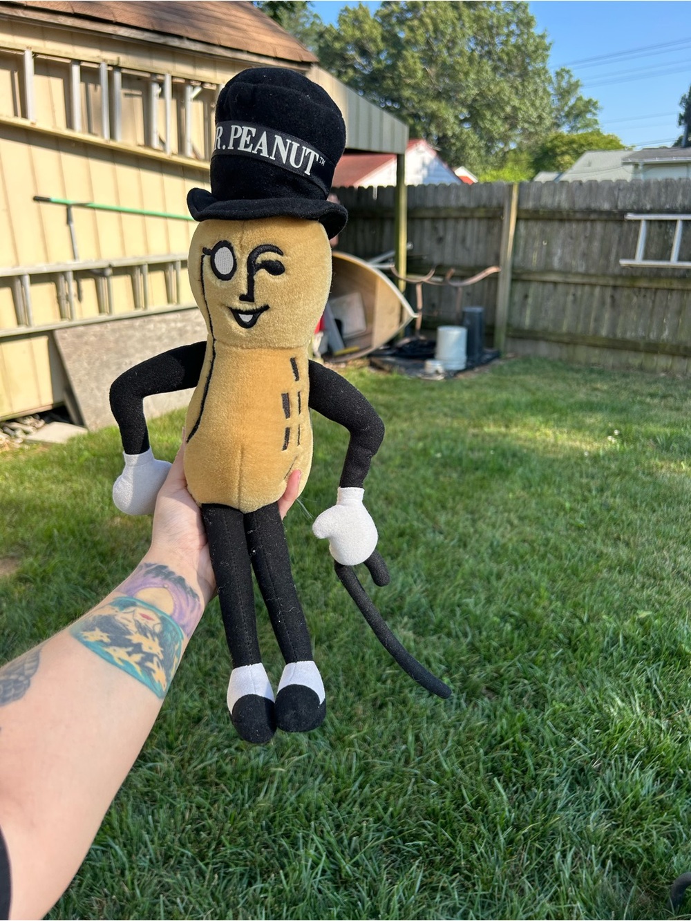 Vintage Mr. Peanut Plush Stuffed Toy - Planters Mascot‎ Collector's Item 1994